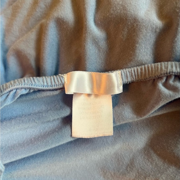 LAKE Pima Cotton Pajama Set Shorts Blue Ruffles Large - Picture 8 of 9